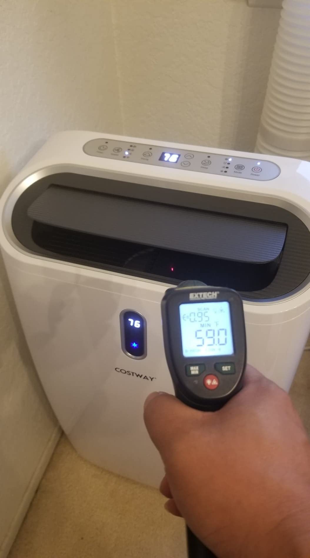 12000BTU Portable Air Conditioner, 4-in-1 Oscillation Air Cooler with Cooling/Dehumidifier/Heater/Fan, 3 Speeds Fan for 450 sq.ft, Remote Control, WiFi Smart Control (12000BTU) customer photo 1
