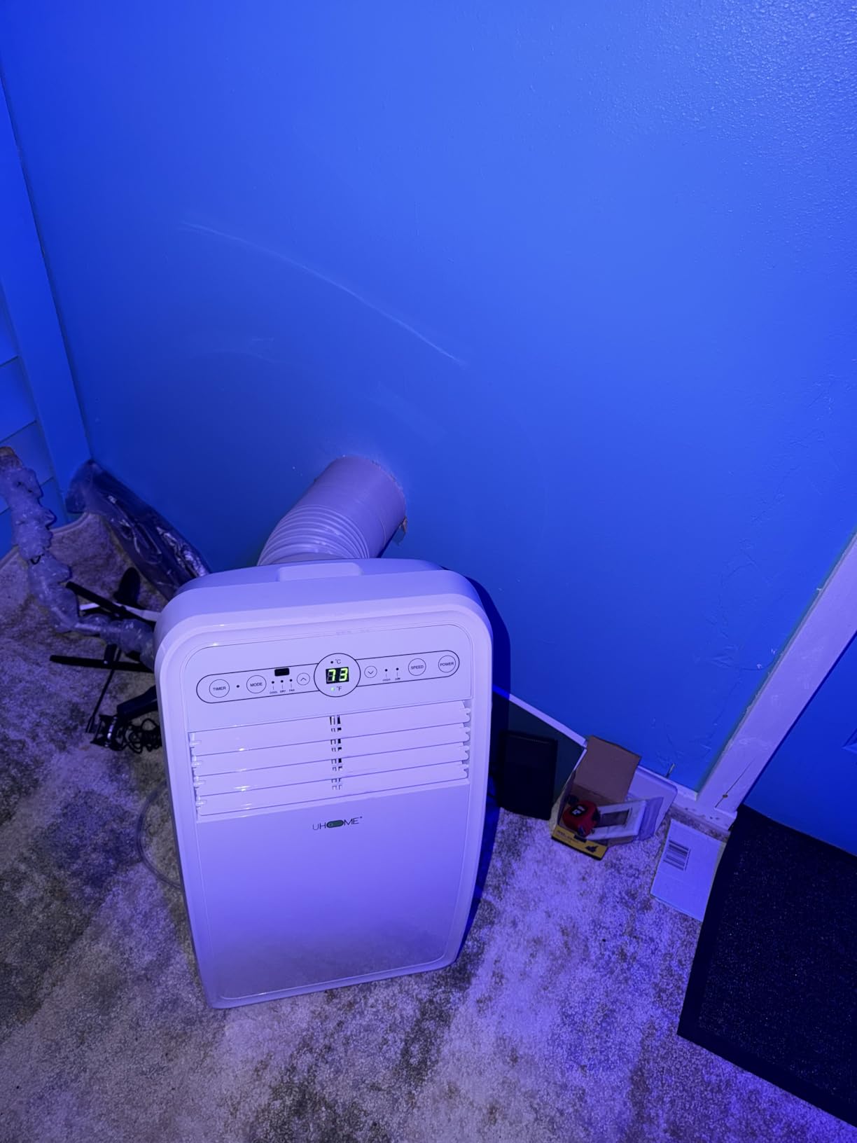 Uhome Portable Air Conditioner, 8000 BTU Compact AC Unit with Cooling, Dehumidifier, Fan, Remote Control and Window Mount Kit Included, White customer photo 1
