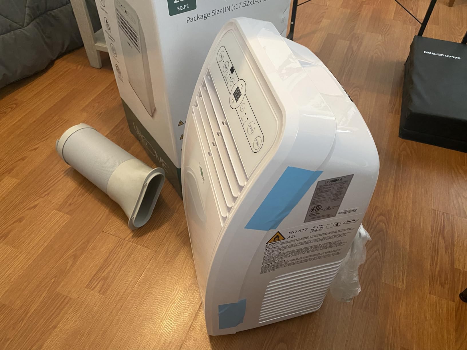 Uhome Portable Air Conditioner, 8000 BTU Compact AC Unit with Cooling, Dehumidifier, Fan, Remote Control and Window Mount Kit Included, White customer photo 2