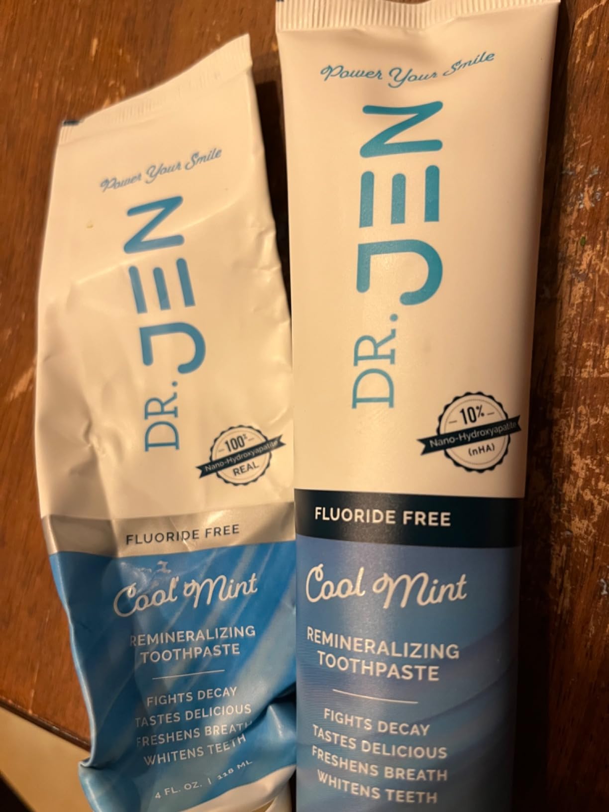 Dr. Jen Fluoride Free Toothpaste with 10% Premium Nano Hydroxyapatite, Xylitol & Glycerin, Remineralizing Daily Oral Care for Sensitive Teeth, Travel Essentials, Cool Mint, 1 Pack customer photo 2