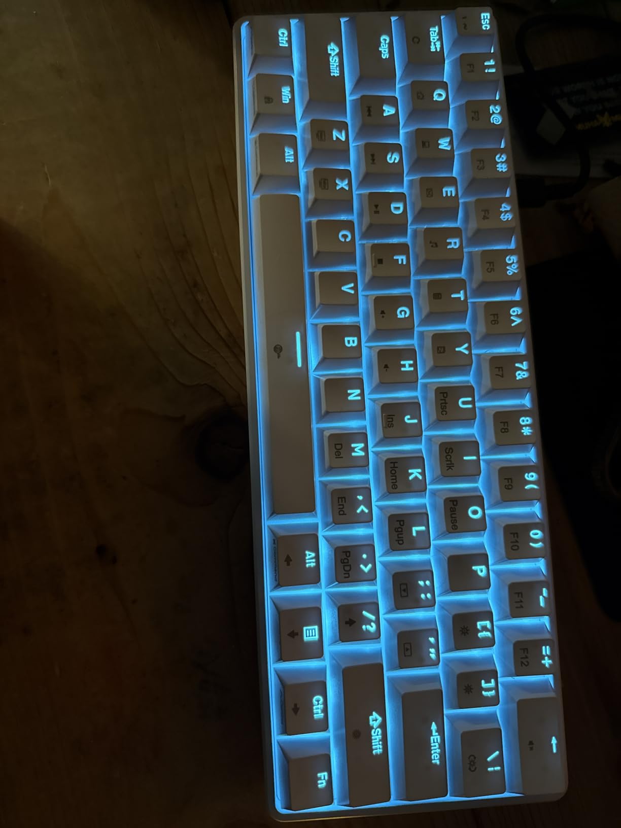 DIERYA 60% Mechanical Keyboard, DK61se Wired Gaming Keyboard with Red Switches, LED Backlit Ultra-Compact 61 Keys Mini Office Keyboard for Windows Laptop PC Gamer Typist(White) customer photo 1