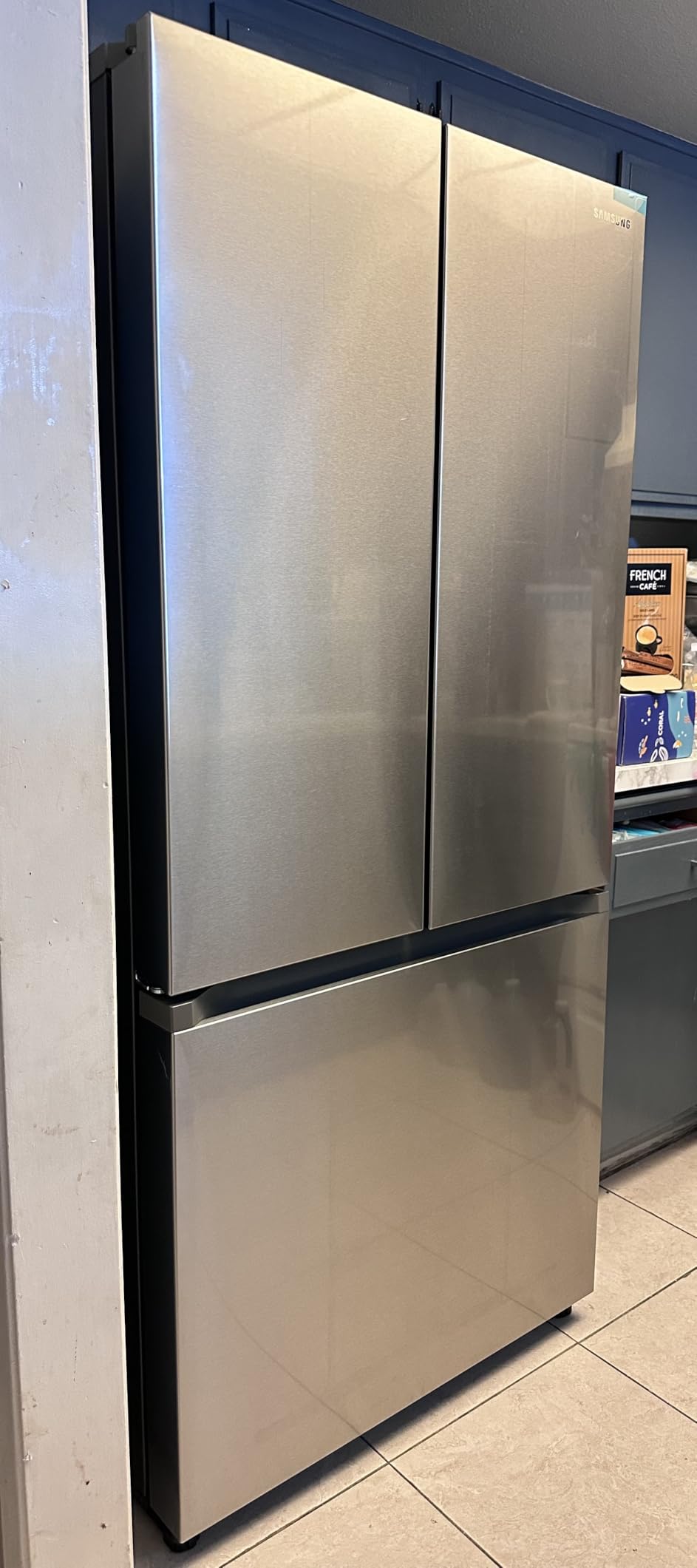 30 Cu. Ft. Bespoke 3-Door French Door Refrigerator with AutoFill Water Pitcher, Stainless Steel, RF30BB6200QLAA customer photo 2