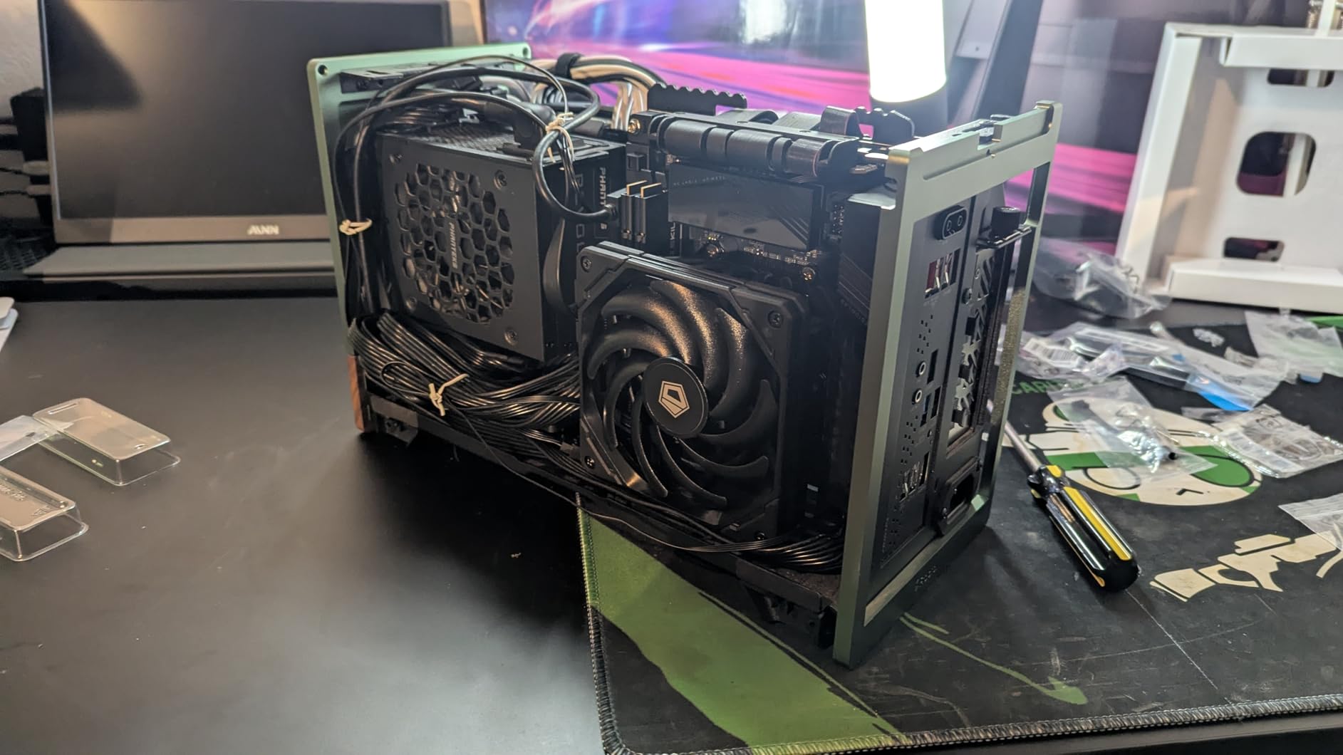 ID-COOLING IS-55 Black CPU Cooler Low Profile 57mm Height CPU Air Cooler 5 Heatpipes 120x120x15mm Slim Fan, CPU Fan for Intel LGA1851/1700/115X/1200; AMD AM4/AM5 customer photo 2