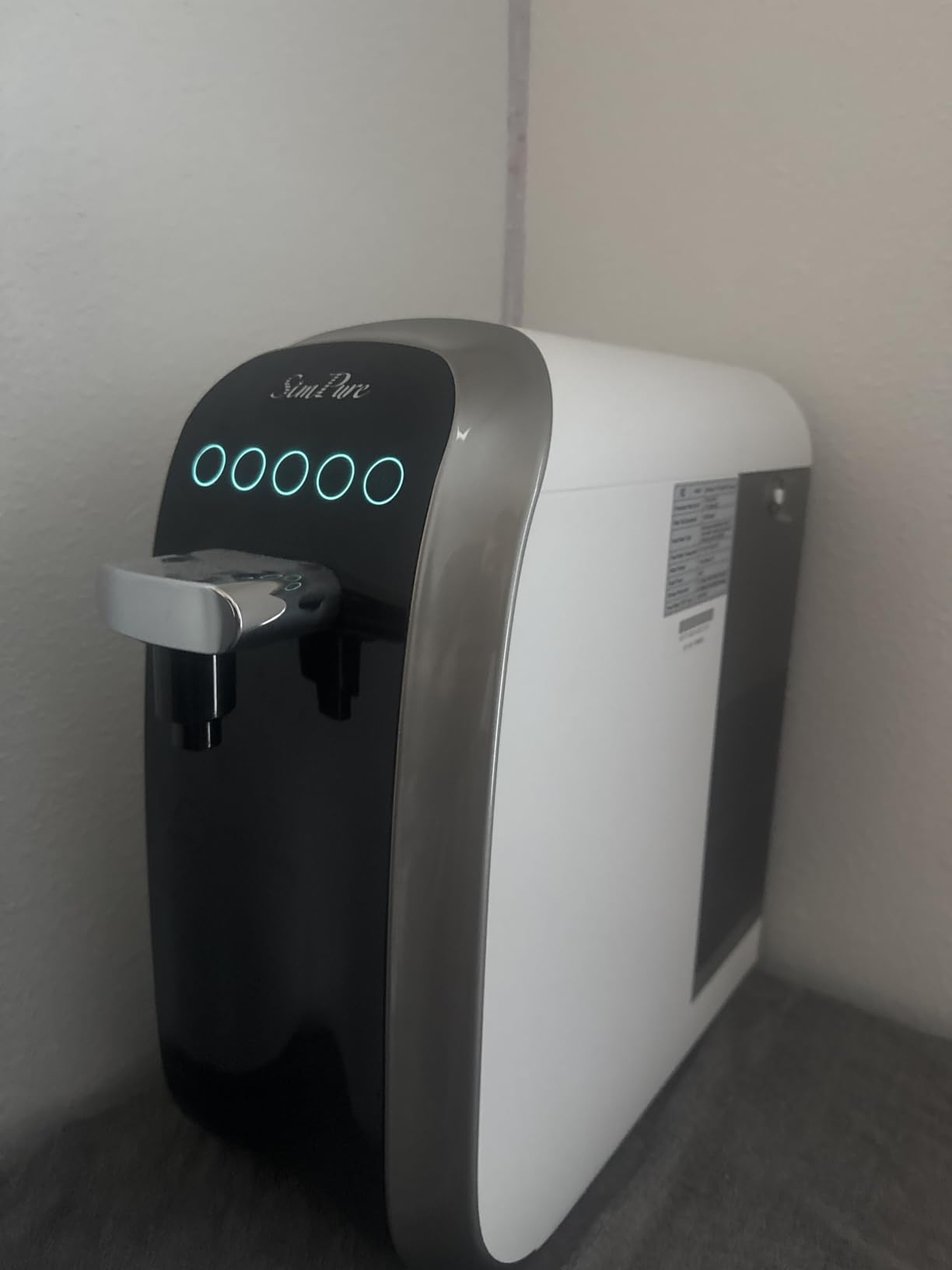 SimPure Y7P-BW UV Countertop Reverse Osmosis Water Filter, 5 Stage RO | NSF/ANSI 58 Certified Water Filtration System, No Installation, 4: 1 Pure to Drain, RO Water Purifier, Classic Taste customer photo 1