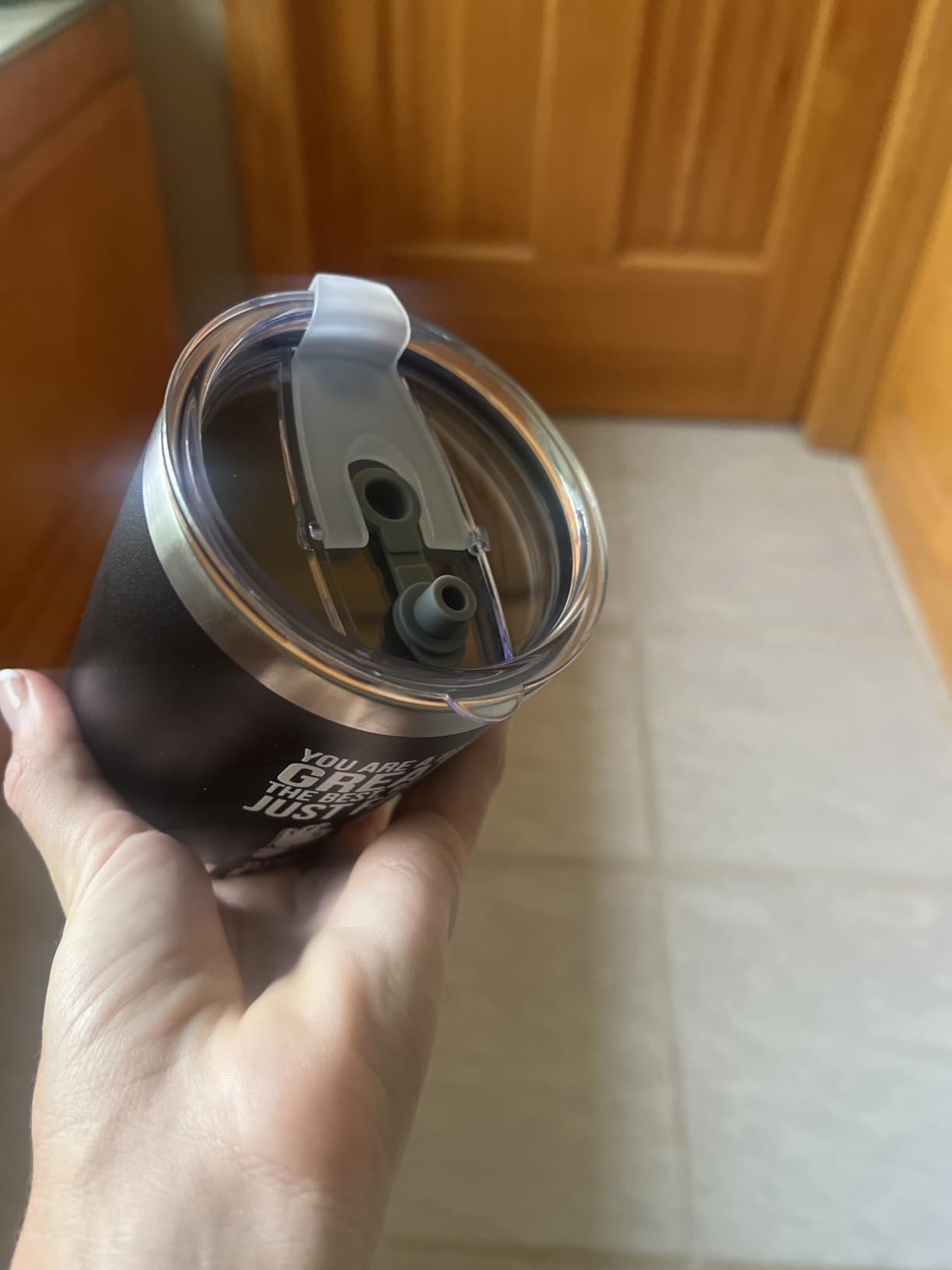 Fathers Day Gift for Dad from Daughter, Son, Kids - Funny Fathers Day Tumbler - Gifts for Husband from Wife - Present for Father - Dad Birthday Gift, Insulated Stainless Steel Tumbler 20oz, Navy customer photo 2