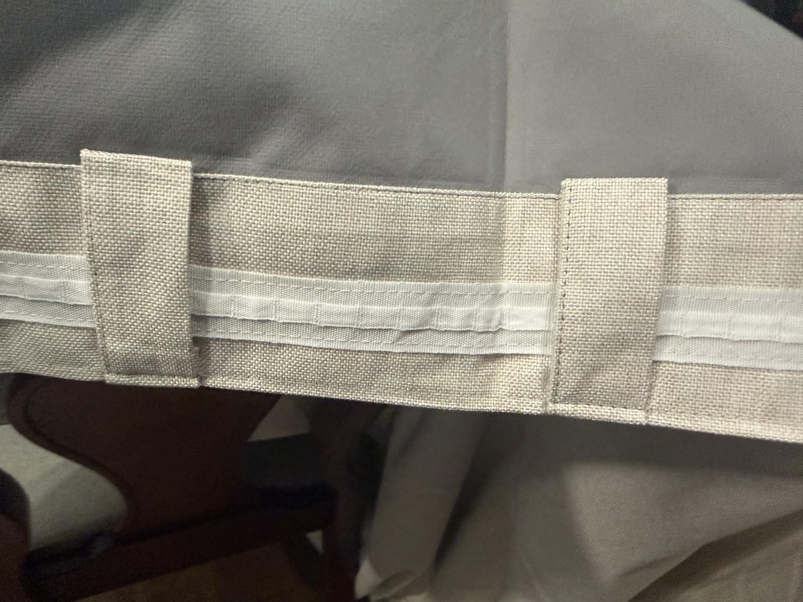 Linen Total Blackout Curtains for Bedroom Living Room 84 Inch, Cream customer photo 2