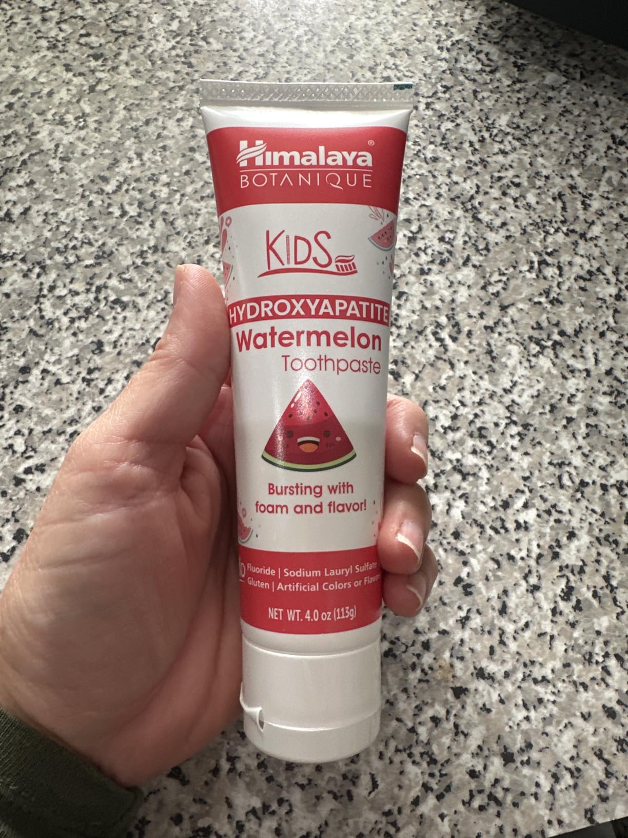 Himalaya Fluoride Free Botanique Whitening Nano Hydroxyapatite Toothpaste, Support Enamel Strength & Integrity, Great for Sensitive Teeth, SLS Free & Vegan, Mint, 4 oz customer photo 2