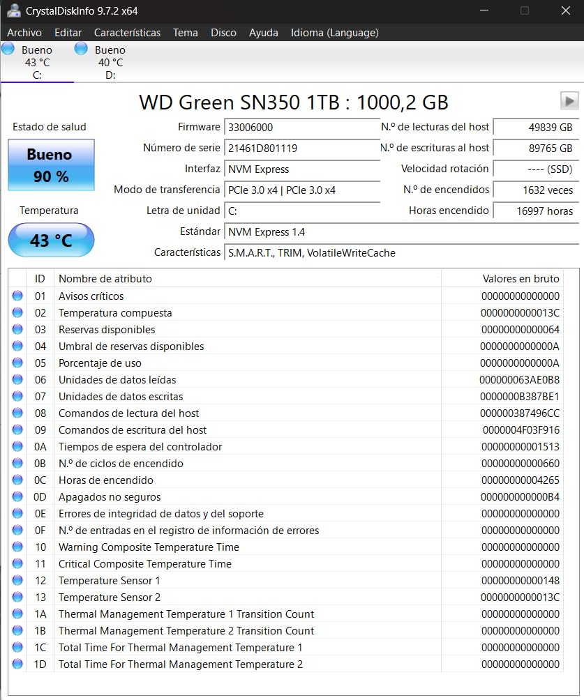 Western Digital 250GB WD Green SN350 NVMe Internal SSD Solid State Drive - Gen3 PCIe, M.2 2280, Up to 2,400 MB/s - WDS250G2G0C customer photo 1