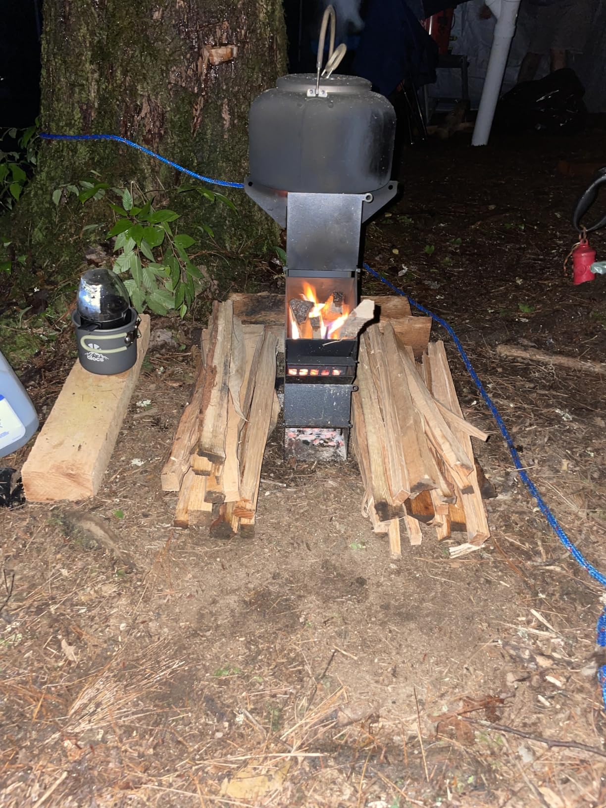 Rocket Stove for Cooking Portable Wood Burning Wood Fire Camping Backyard Cooking Outdoor Events BBQ Comes with Storage Bag customer photo 1