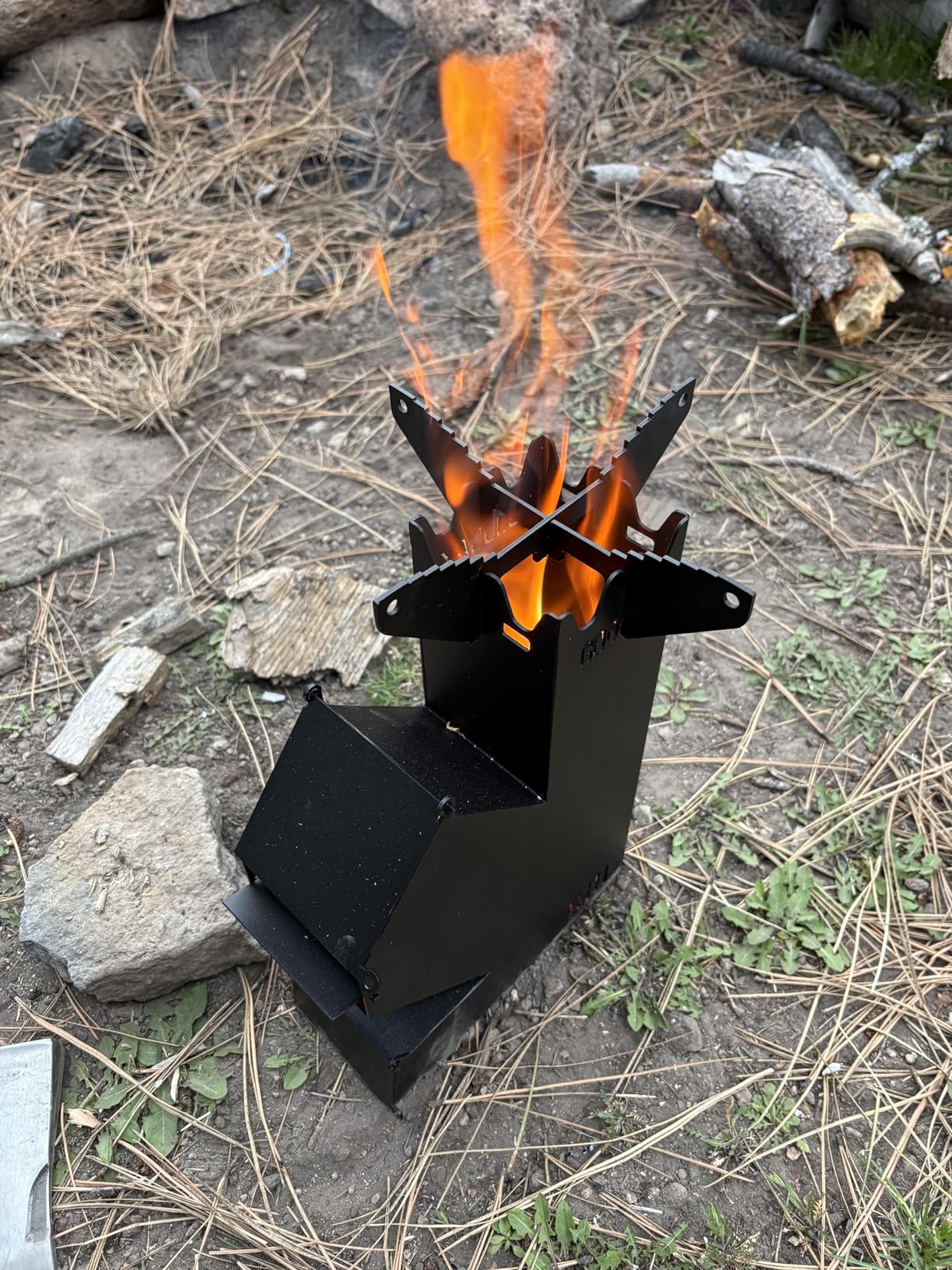 Rocket Stove for Cooking Portable Wood Burning Wood Fire Camping Backyard Cooking Outdoor Events BBQ Comes with Storage Bag customer photo 2