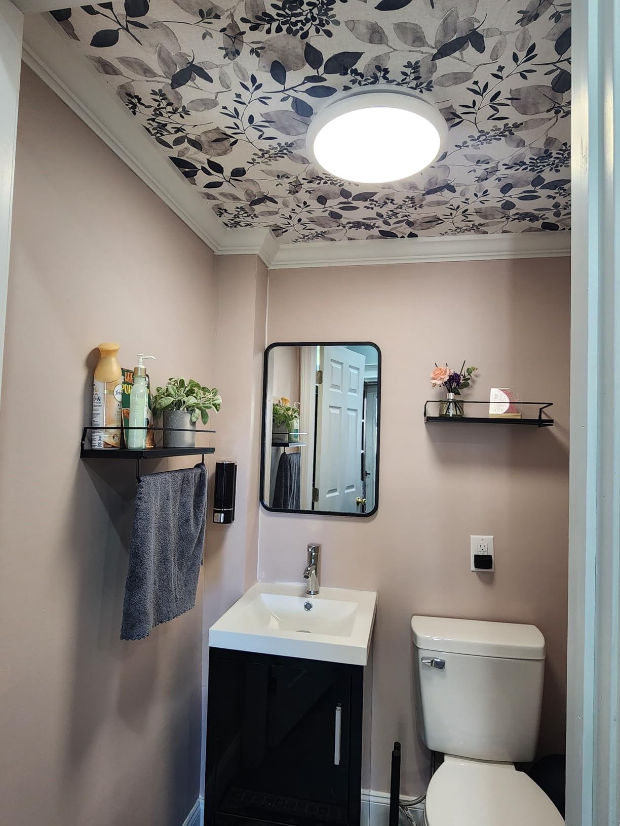 Homewerks 7141-110-G4 Bathroom Fan Integrated LED Light Ceiling Mount Exhaust Ventilation Whisper Quiet 2.0 Sones 110 CFM, White customer photo 1