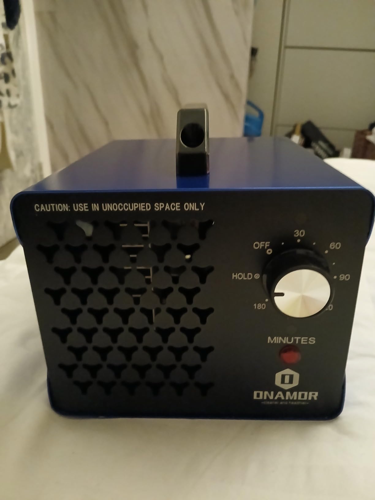 ONAMOR Ozone Generator 83,000mg - Ozone Machine for Home, Smoke, Car, and Pet Room. (Suitable for Area of 6,000 Square Feet) - Gray customer photo 2