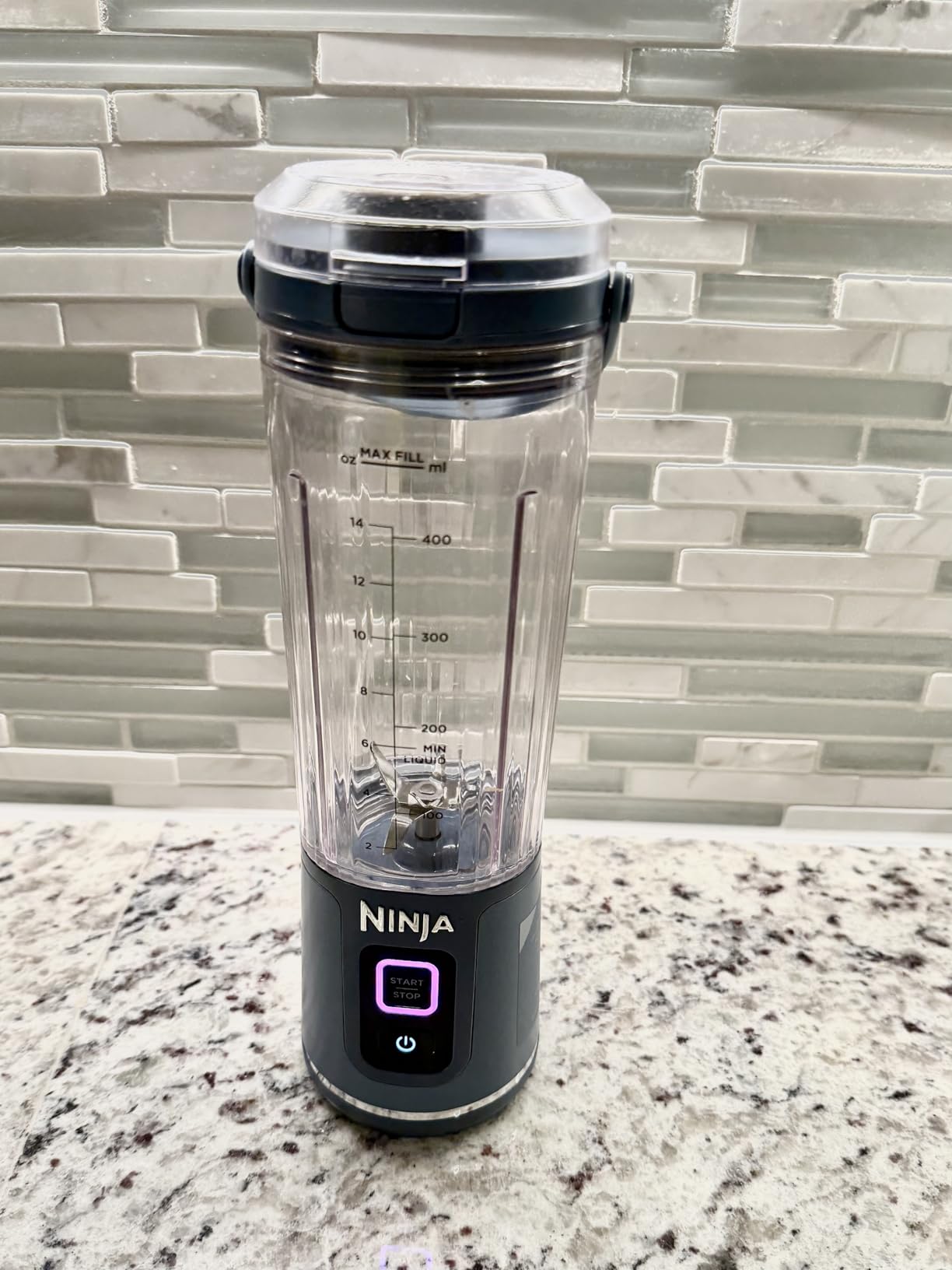 Ninja BC151NV Blast Portable Blender, Cordless, 18oz. Vessel, Personal Blender-for Shakes & Smoothies, BPA Free, Leakproof-Lid & Sip Spout, USB-C Rechargeable, Dishwasher Safe Parts, Denim Blue customer photo 1