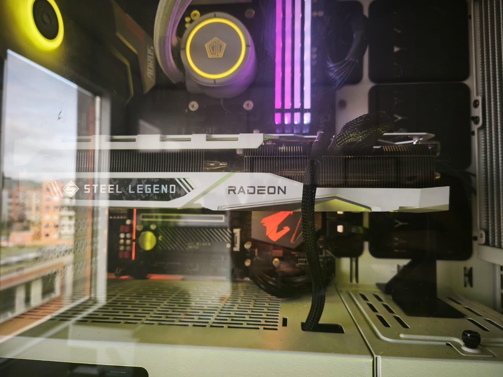 GPU Support Bracket, Graphics Card Support, GPU Brace, Video Card Holder Bracket with Bottom Adhesive, GPU Stand, Adjustable Anti Sag GPU Stand 35-120mm, Support GPU 4090 Thickness Support up to 75mm customer photo 1