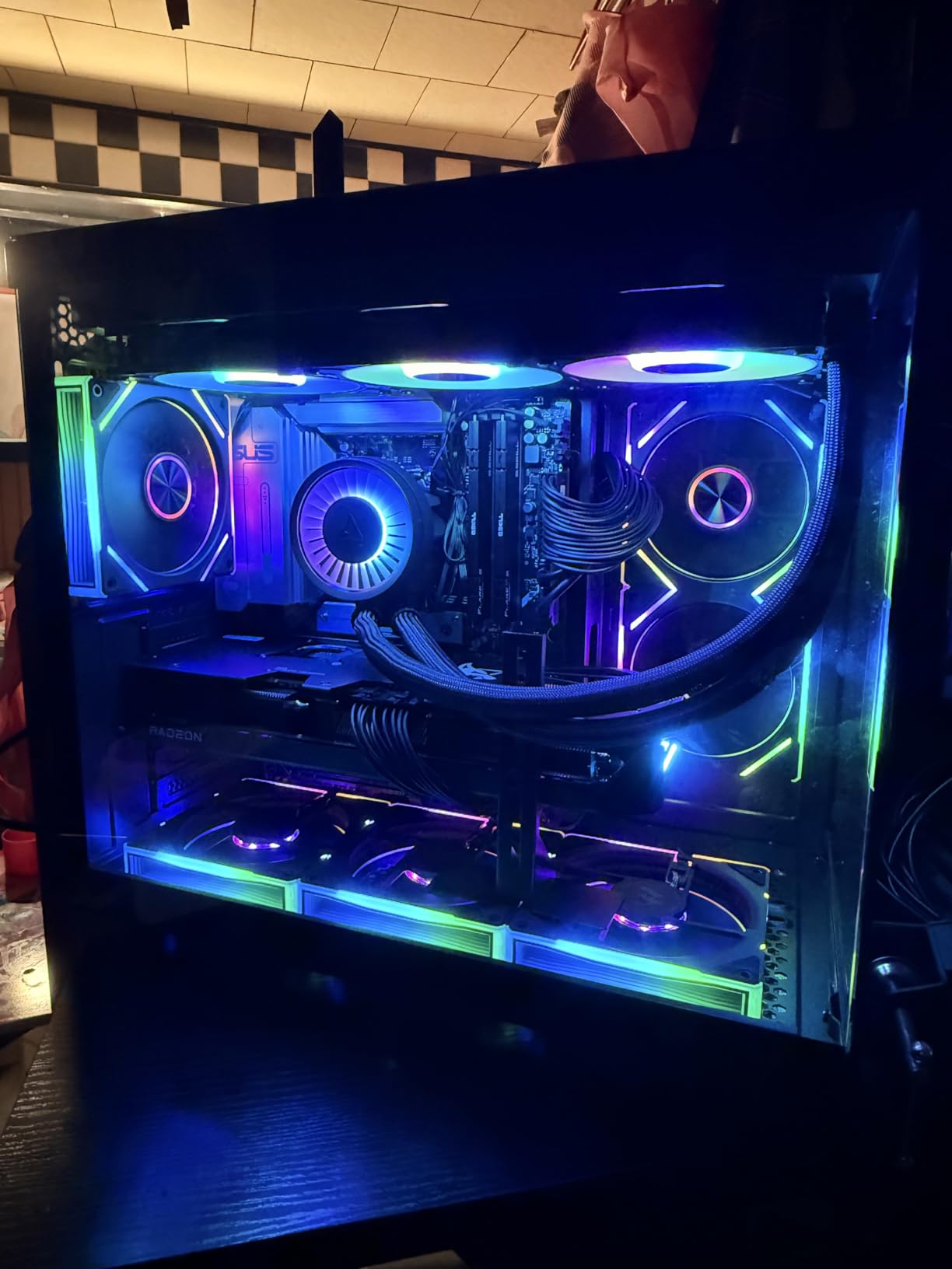 GPU Support Bracket, Graphics Card Support, GPU Brace, Video Card Holder Bracket with Bottom Adhesive, GPU Stand, Adjustable Anti Sag GPU Stand 35-120mm, Support GPU 4090 Thickness Support up to 75mm customer photo 2
