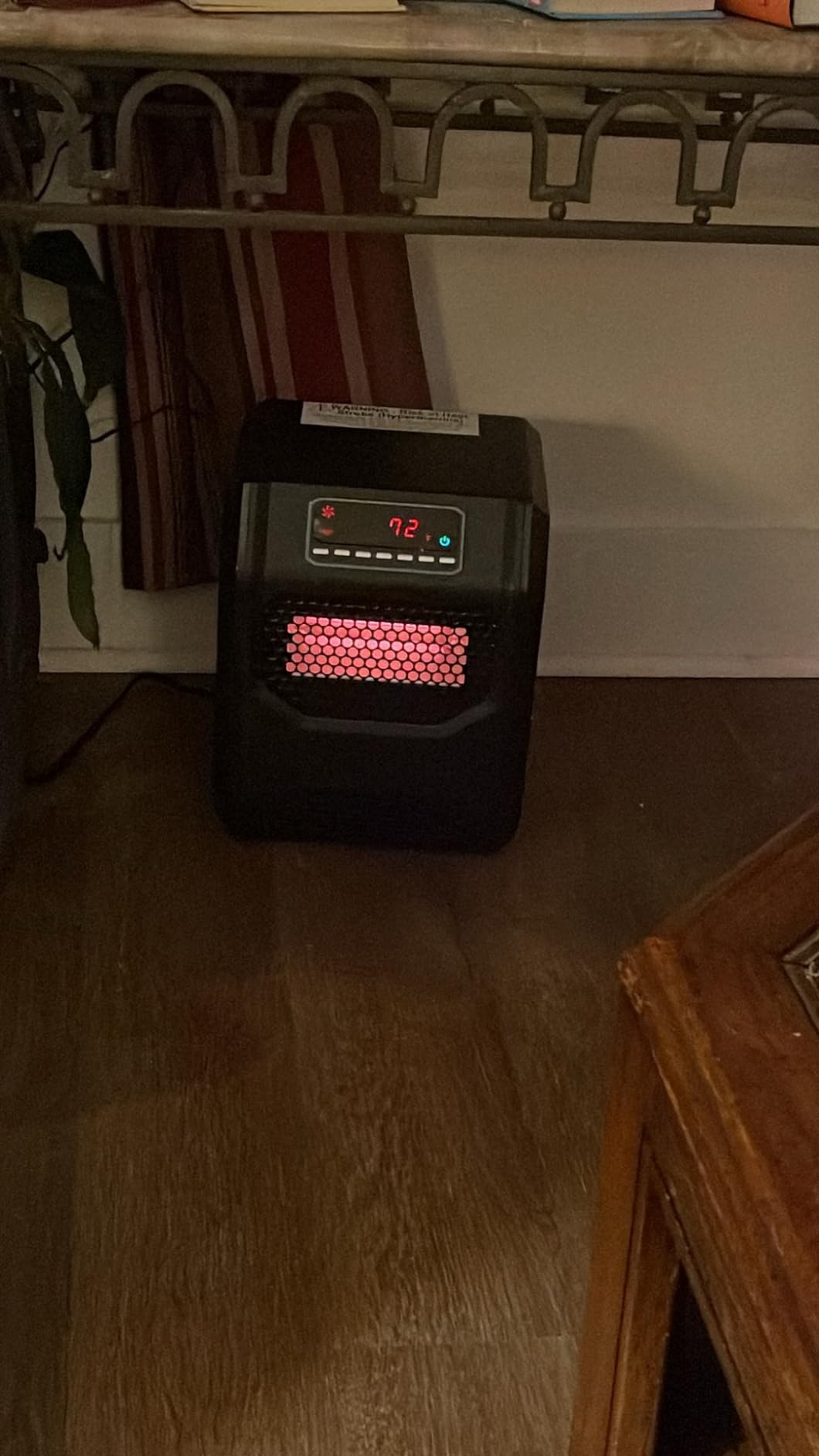 Infrared Space Heater 3 Mode 1500W Electric heater with 6 Quartz Infrared Element Child Lock Timer Remote for Indoor Use WEWARM customer photo 1