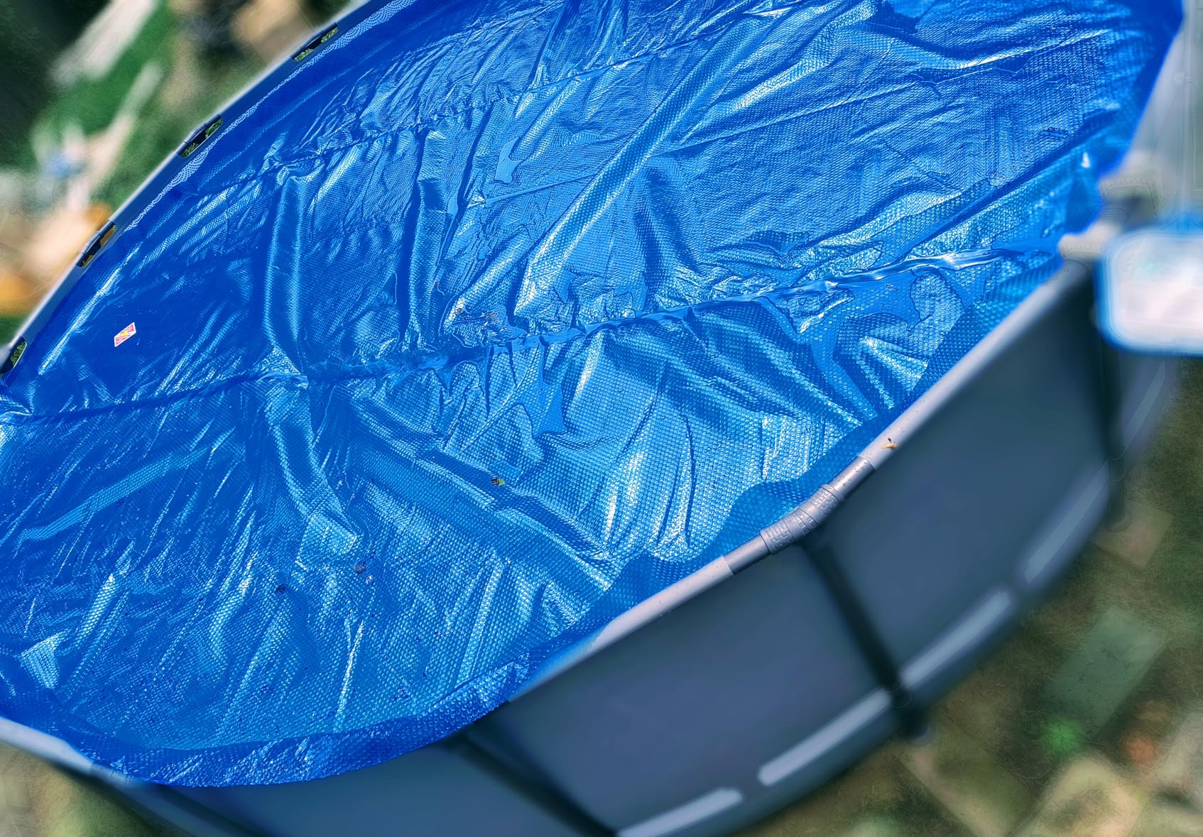 In The Swim 18' Premium Blue Round Solar Pool Cover 12 Mil for Solar Heating Above Ground Pools and Inground Pools customer photo 1