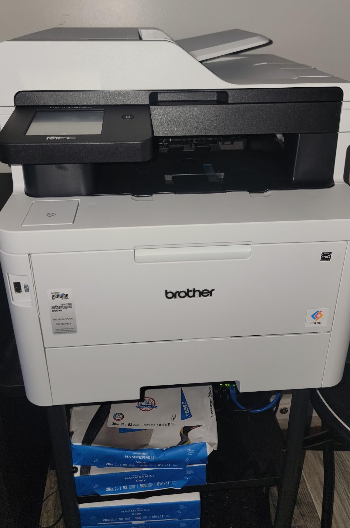 Brother MFC-L3780CDW Wireless Digital Color All-in-One Printer with Laser Quality Output, Single Pass Duplex Copy & Scan | Includes 2 Month Refresh Subscription Trial, Works with Alexa customer photo 1