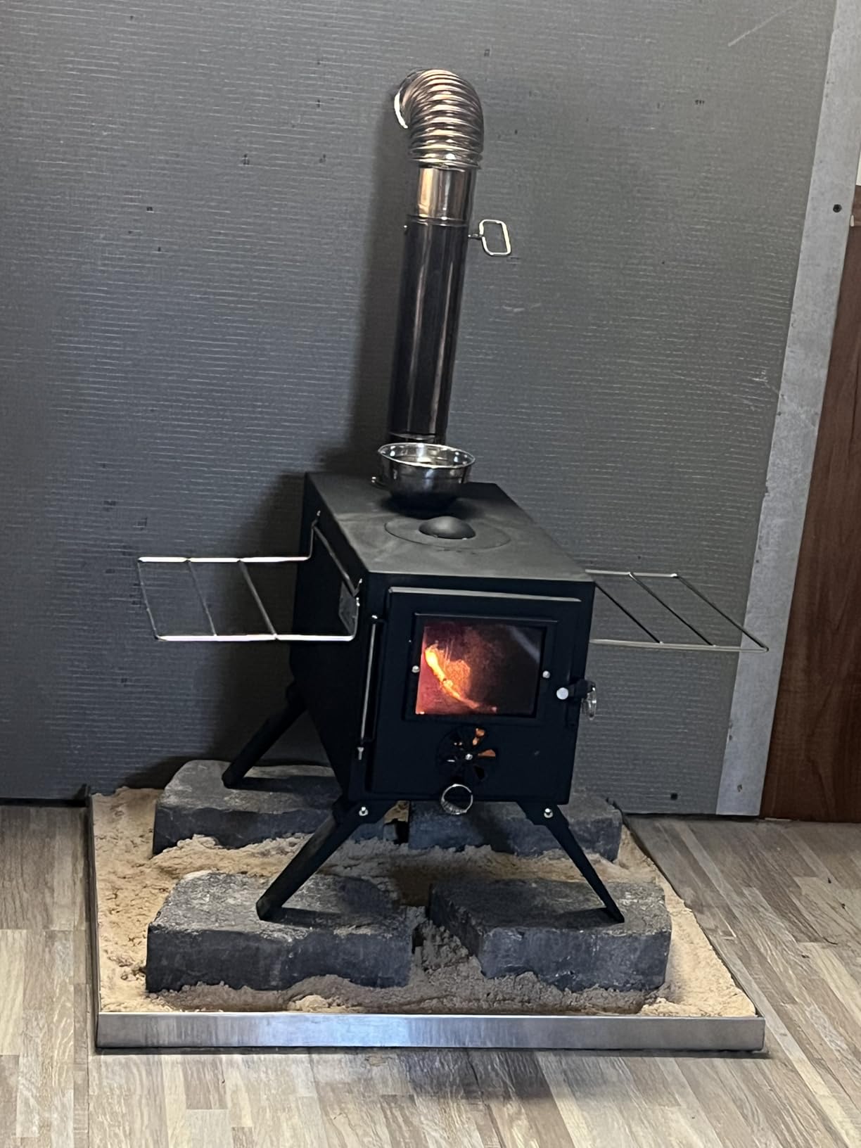 Hot Tent Stove,AVOFOREST Wood Burning Stove,Small Wood Stove with 7 Stainless Chimney Pipes for Outdoor Heating & Cooking, Ice Fishing, Hunting customer photo 2