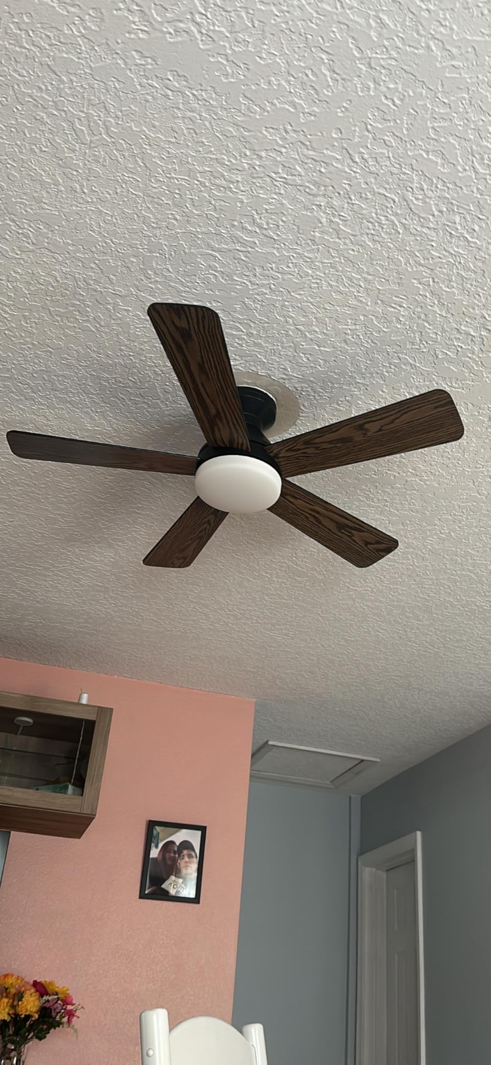 addlon Ceiling Fans with Lights, 42 Inch Low Profile Ceiling Fan with Light and Remote Control, Flush Mount, Reversible, 3CCT, Dimmable, Quiet, Black Small Ceiling Fan for Bedroom Indoor/Outdoor Use customer photo 2