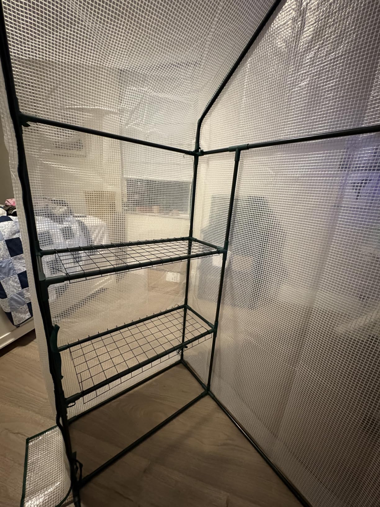 Greenhouse, Portable Mini Walk-in Green House for Outdoors with Roll-up Zipper Door, Anchors, and UV-Resistant Cover customer photo 1