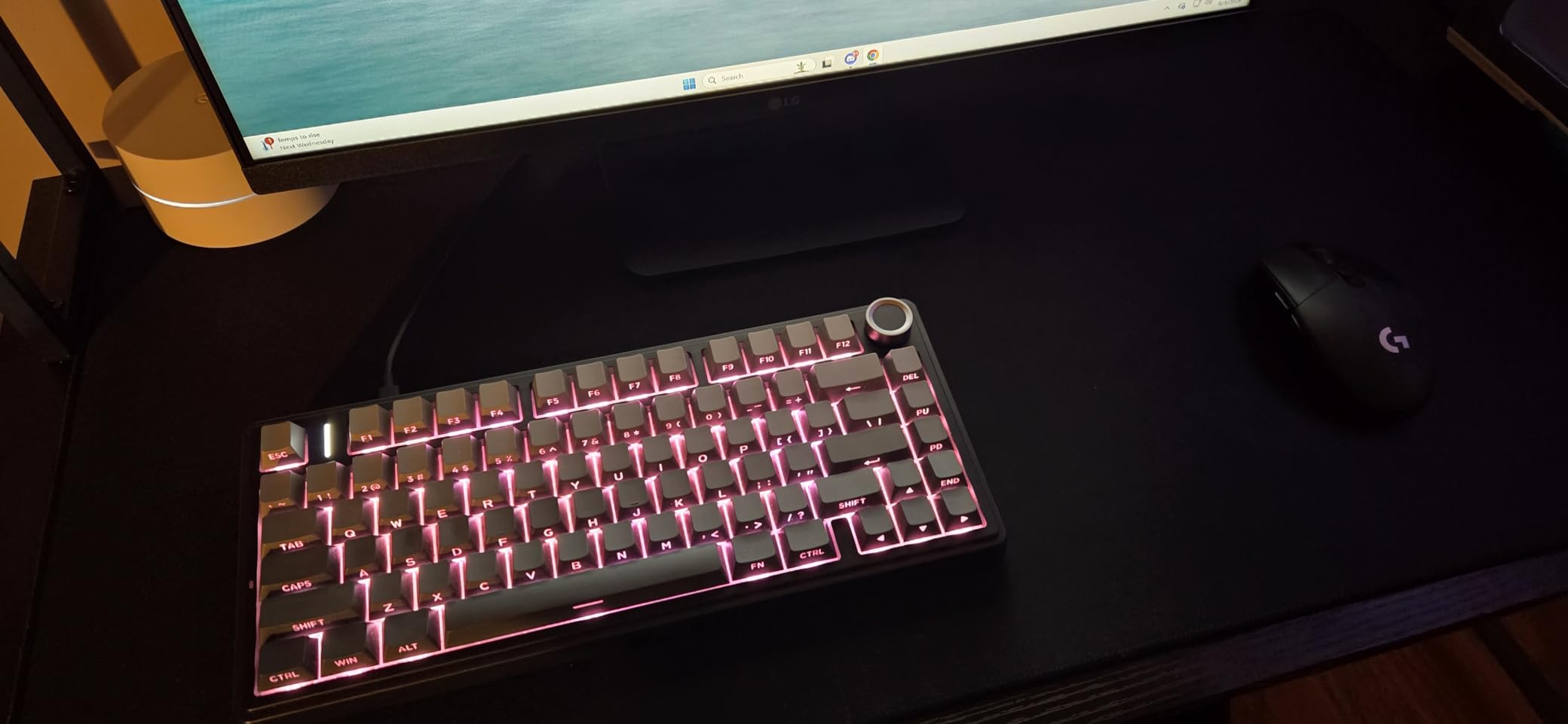 Aula F75 Gasket Mechanical Keyboard, 75% Wireless Hot Swappable Gaming Keyboard with Five-Layer Padding & Knob, BT/2.4GHz/USB-C, RGB (Light Blue, LEOBOG Reaper Switch) customer photo 2