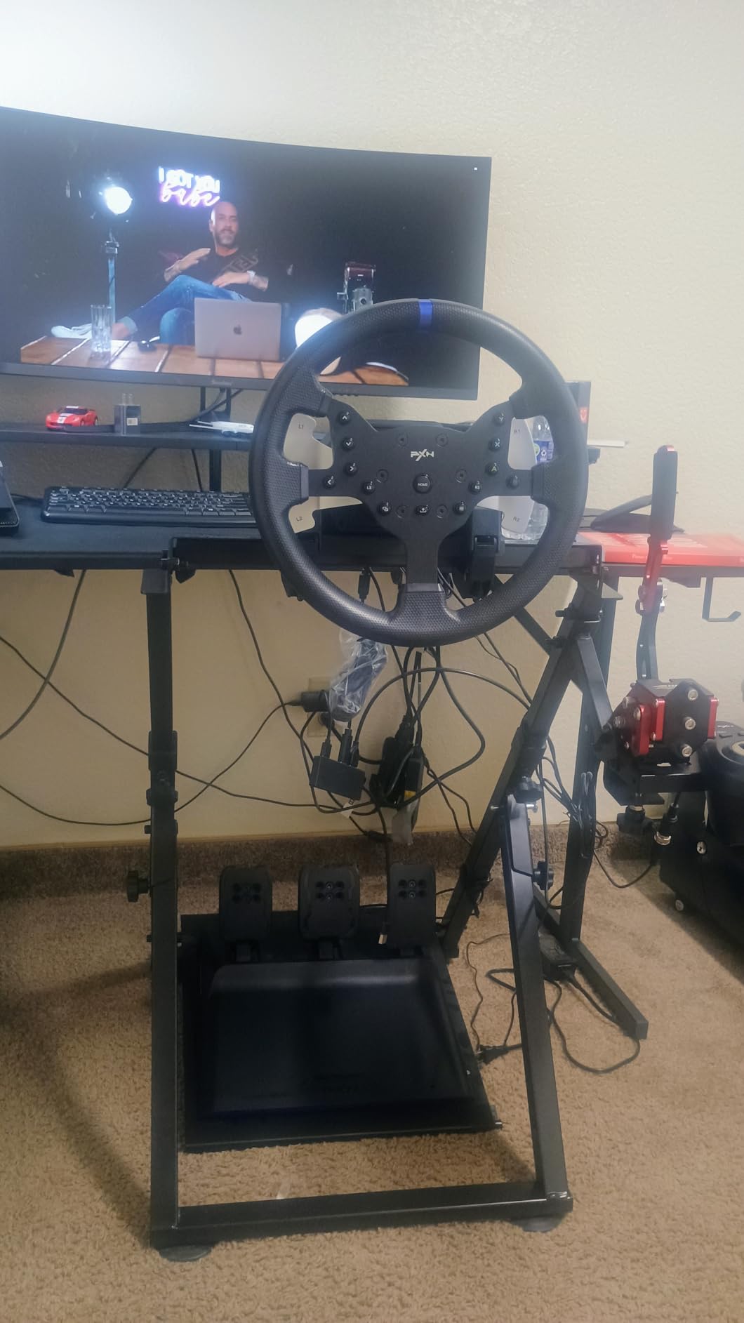 PXN V99 PC Racing Wheel, Real Force Feedback Steering Wheel with Pedals and Shifter, Detachable 270/900 Degree Race Steering Wheel Simulator for PC, Xbox One, Xbox Series X/S, PS4 customer photo 2