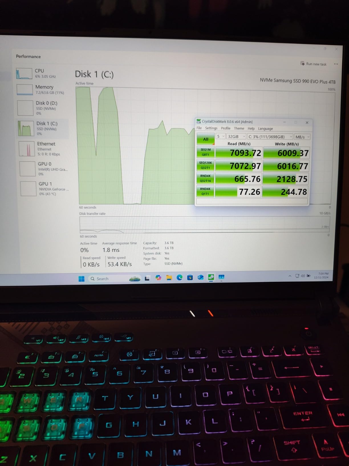 ASUS ROG Strix G16 Gaming Laptop, 165Hz Display, NVIDIA GeForce RTX 4060, Intel Core i7-13650HX, 16GB DDR5, 1TB PCIe Gen4 SSD, Wi-Fi 6E, Windows 11, G614JV-AS74 customer photo 2
