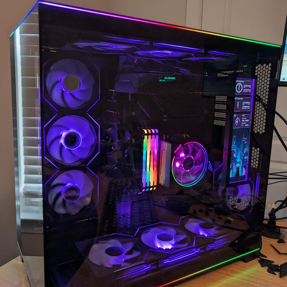 Lian Li O11D EVO RGB E-ATX Gaming Dual Chamber case - ARGB Lighting Strips - Up to 420mm Radiator - Cable Management - Front and Side Tempered Glass Panels - Reversible Chassis (O11DERGBX.US) customer photo 1