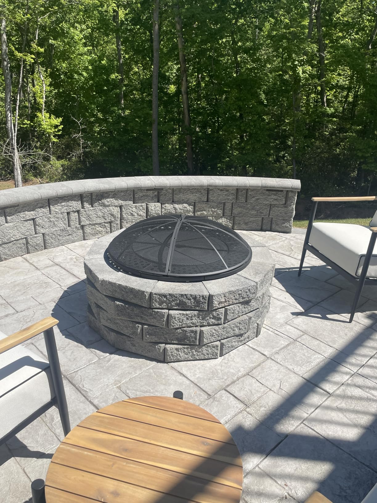 OutVue 42 Inch Fire Pit with 2 Grills, Extra Large Wood Burning Fire Pits for Outside with Lid & Poker, Heavy Duty Firepit, BBQ & Outdoor Firepit & Round Metal Table 3 in 1 for Patio, Picnic, Party customer photo 1