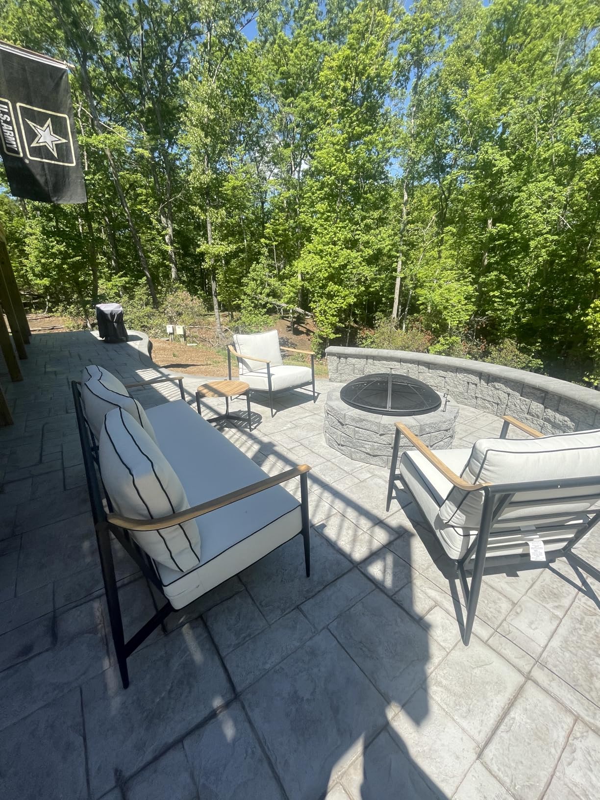 OutVue 42 Inch Fire Pit with 2 Grills, Extra Large Wood Burning Fire Pits for Outside with Lid & Poker, Heavy Duty Firepit, BBQ & Outdoor Firepit & Round Metal Table 3 in 1 for Patio, Picnic, Party customer photo 2