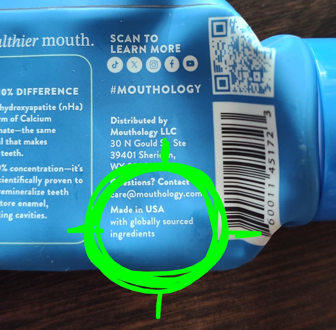 Mouthology 10% Nano Hydroxyapatite Toothpaste Fluoride Free, Whitening, Rod Shaped nHa, Xylitol Toothpaste for Adults, Enamel Care, Sensitive Teeth, SLS Free, Mint 4oz (USA Made) customer photo 2