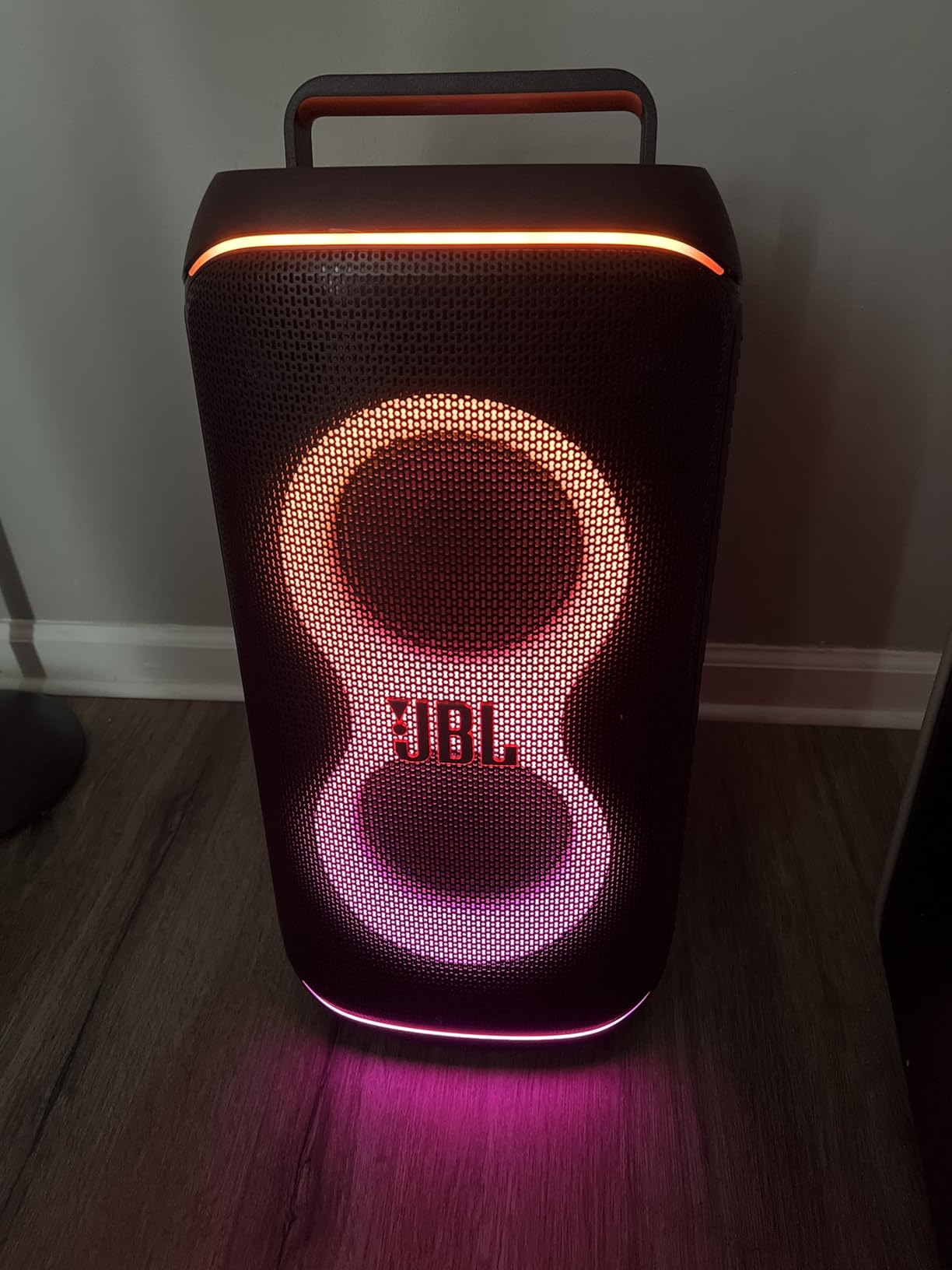 JBL PartyBox Club 120 - Portable Party Speaker with Foldable Handle, Powerful JBL Pro Sound, Futuristic Lightshow, Up to 12 Hours of Playtime, Splash Proof, Dual Mic & Guitar Inputs (Black) customer photo 2