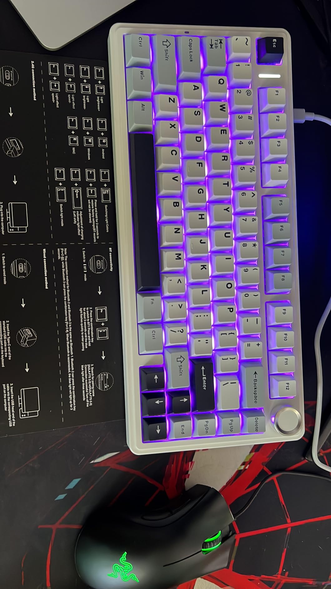 EPOMAKER x Aula F75 Gasket Mechanical Keyboard, 75% Wireless Hot Swappable Gaming Keyboard with Five-Layer Padding & Knob, BT/2.4GHz/USB-C, RGB customer photo 1