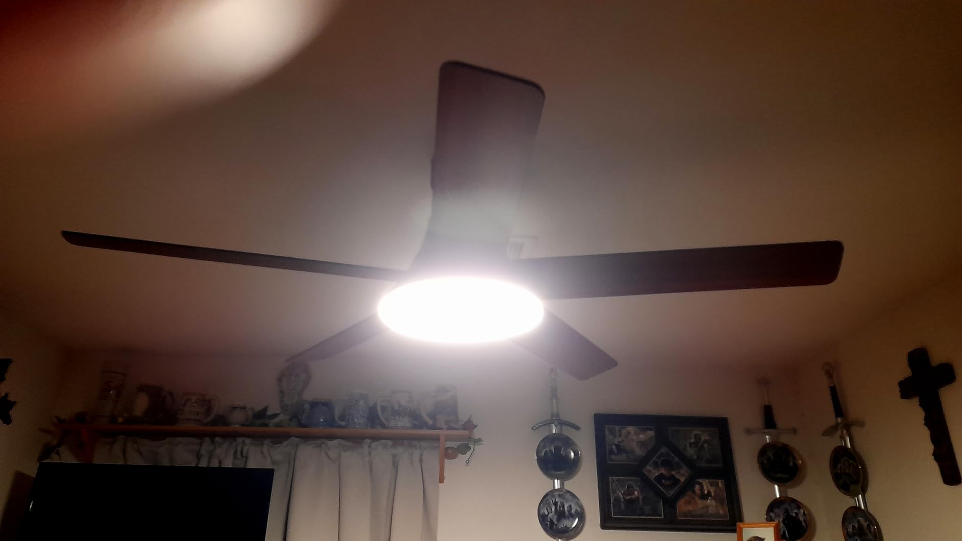 DREO Smart Ceiling Fan with Lights, 52 Inch, 12 Speeds & 3 Fan Modes, Stepless Color Tones, Dimmable LED Light, 12H Timer, Quiet DC Motor, Remote/APP/Alexa Control, White Ceiling Fans Indoor customer photo 2
