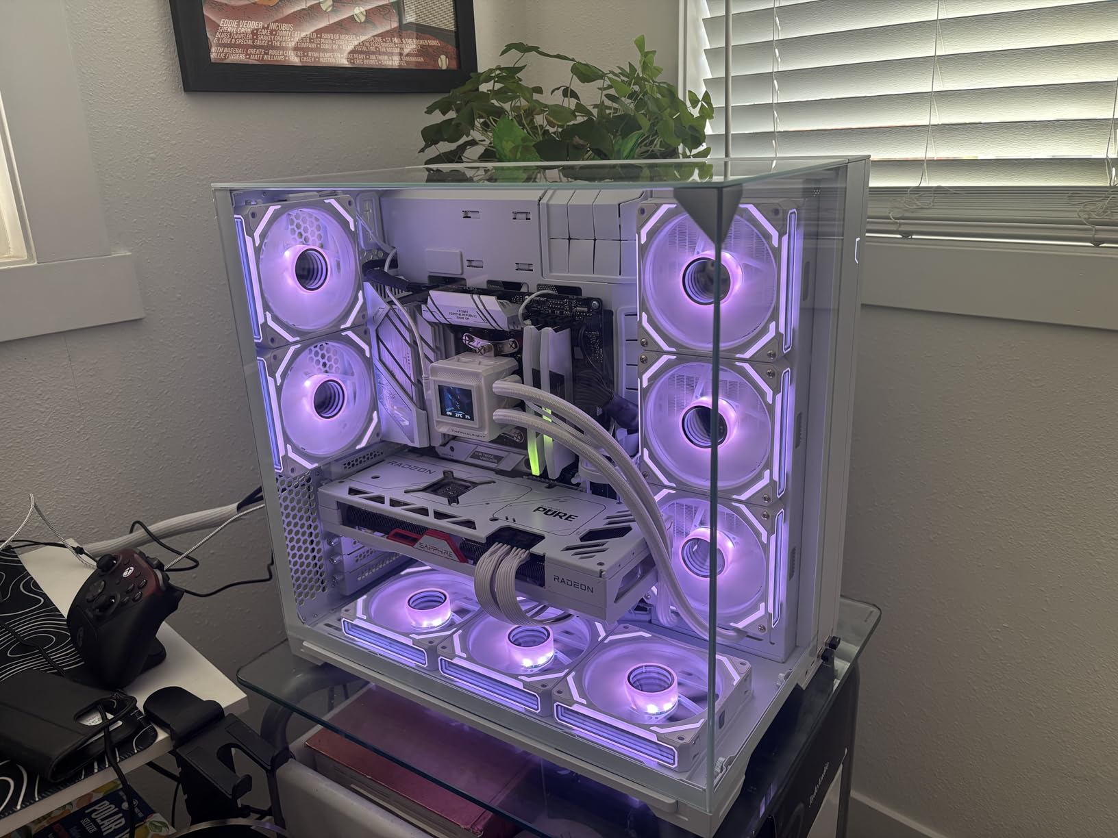 AsiaHorse COSMIQ 120mm Case Fan, Infinity Mirror FDB Reverse Fan with 5V 3-PIN Connector and Small Controller, 2000 RPM and 68.5CFM, Unit Daisy Chain PWM RGB PC Fans for Cases CPU Liquid Coolers, 3 Pack customer photo 1