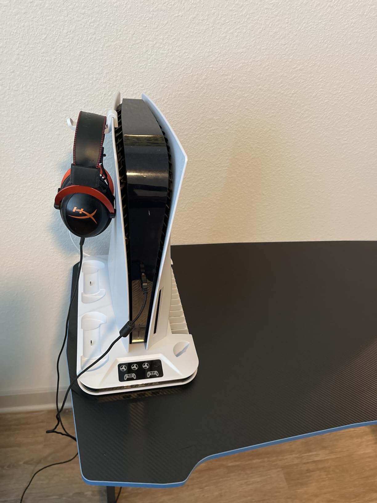 PS5/Slim/Pro Cooling Station with Controller Charging Station for Playstation Console Playstation 5 Slim&Standard Disc/Digital Console, PS5 Pro Stand Cooler Accessories Incl Cooling Fan/3 USB Hubs customer photo 1