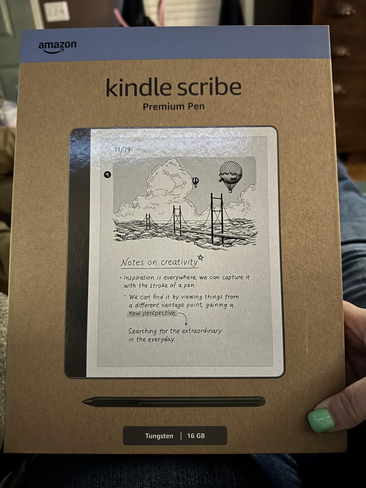Kindle Scribe (64GB) - Your notes, documents and books, all in one place. With built-in AI notebook summarization. Includes Premium Pen - Tungsten customer photo 1