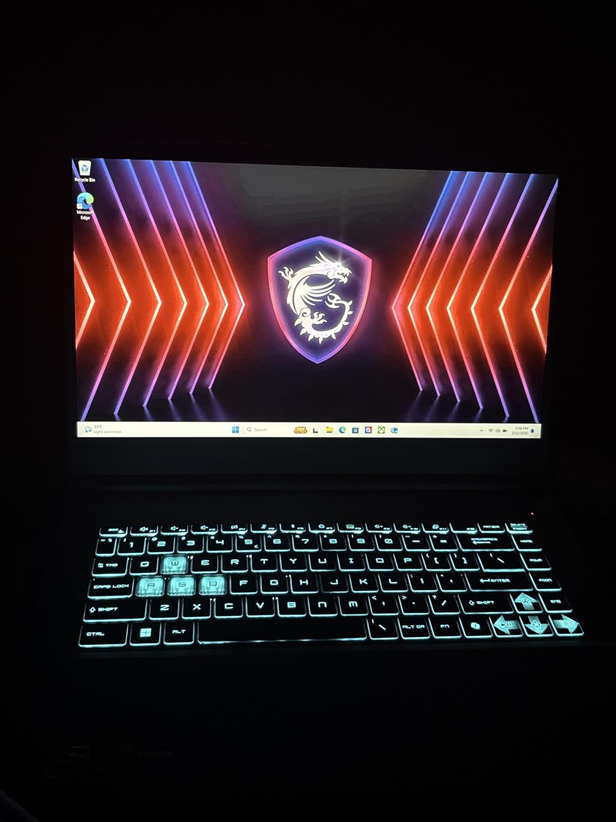 msi Thin A15 15.6” 144Hz FHD Gaming Laptop: Ryzen 5-7535HS, NVIDIA Geforce RTX 2050, 8GB DDR5, 512GB NVMe SSD, Cooler Boost 5, Win 11: Black B7UCX-218US customer photo 2