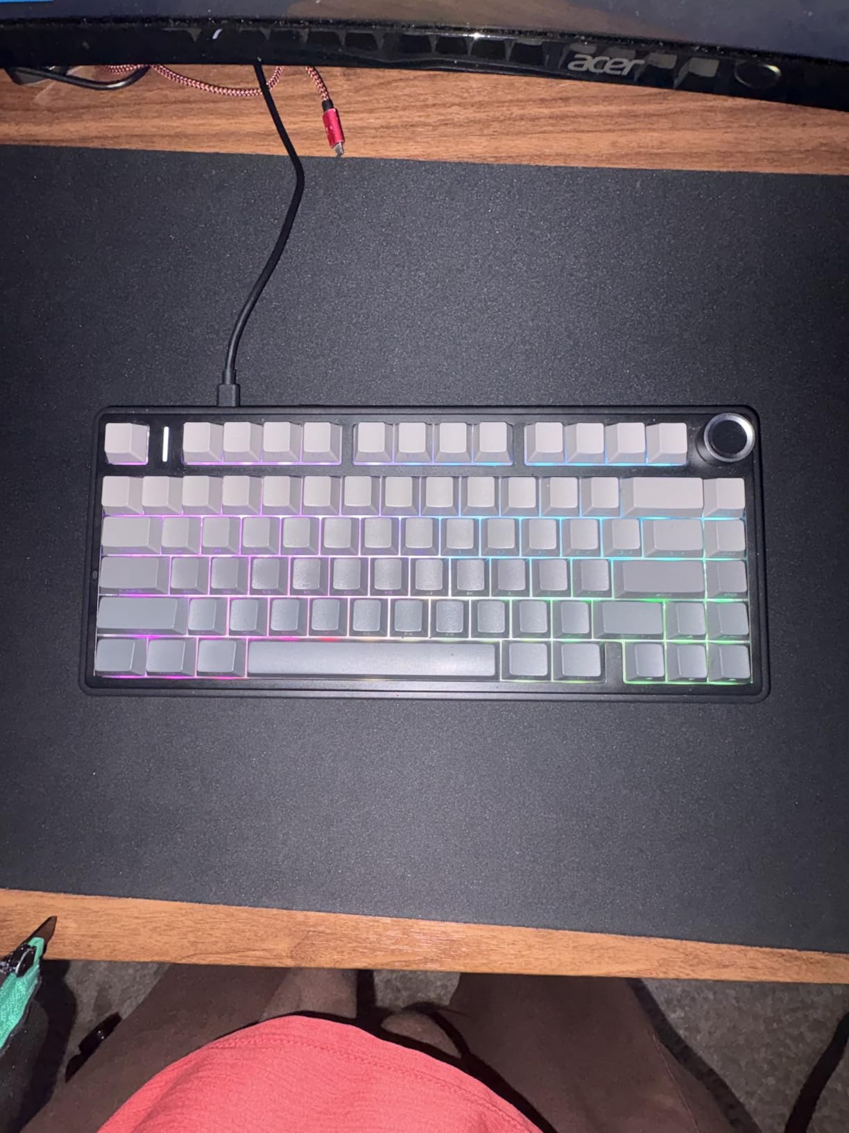AULA F75 Pro Wireless Mechanical Keyboard, 75% Hot Swappable Custom Keyboard with Knob, RGB Backlit, Pre-lubed Reaper Switches, Side Printed PBT Keycaps, 2.4GHz/USB-C/BT5.0 Mechanical Gaming Keyboards customer photo 2