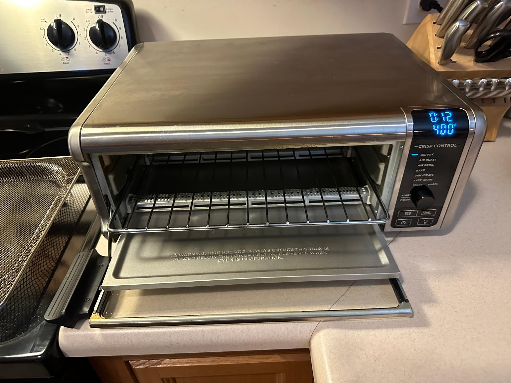 Ninja Air Fryer Toaster Oven Combo, 8-in-1, Flip Up & Away for Storage, 1800 Watt, Stainless Steel, SP151 customer photo 1