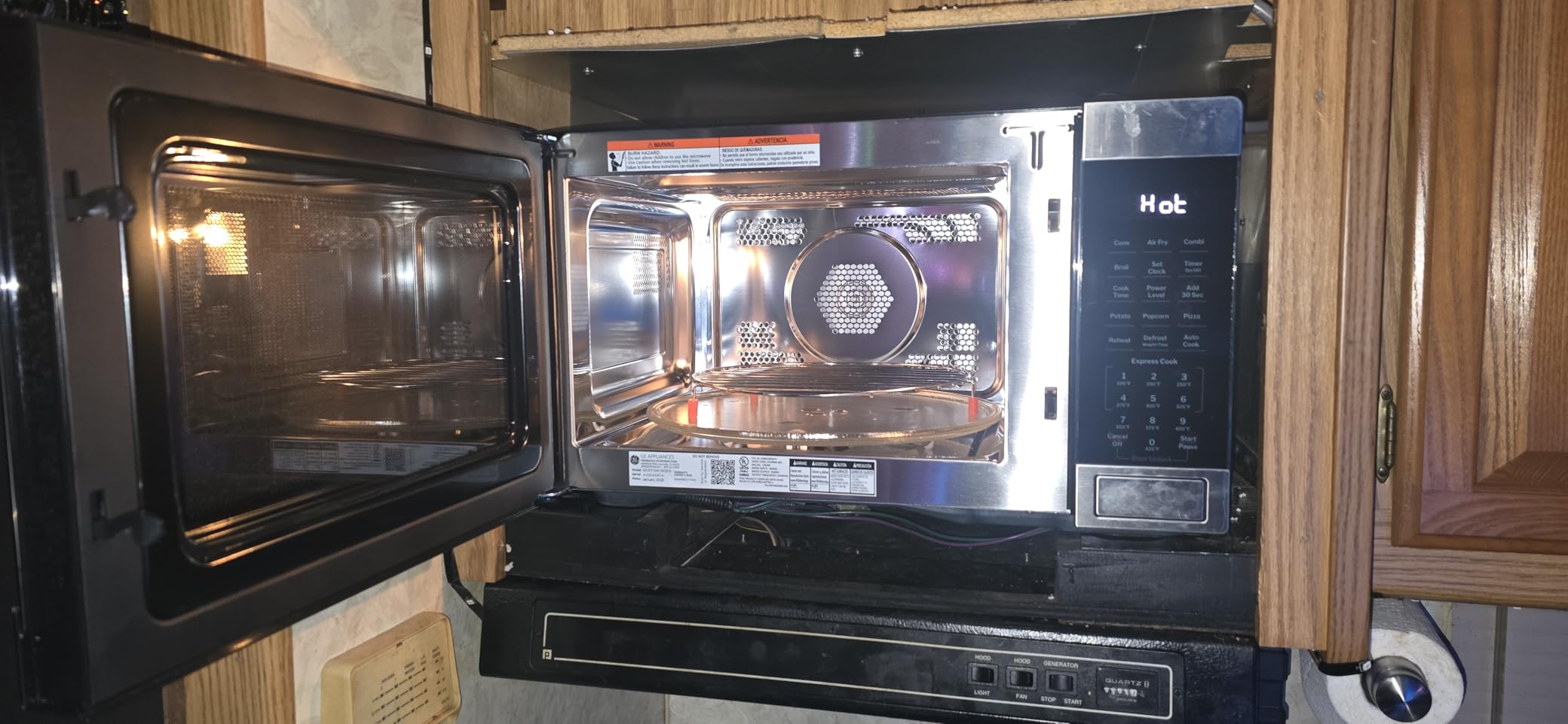 GE 4-in-1 Countertop Microwave Oven, 1.0 Cu Ft, 1050W Convection Microwave with Air Fry & Broil, Compact and Quiet, Stainless Steel, Ideal for Apartments, Dorms & Offices, GCST10A1WSS customer photo 2