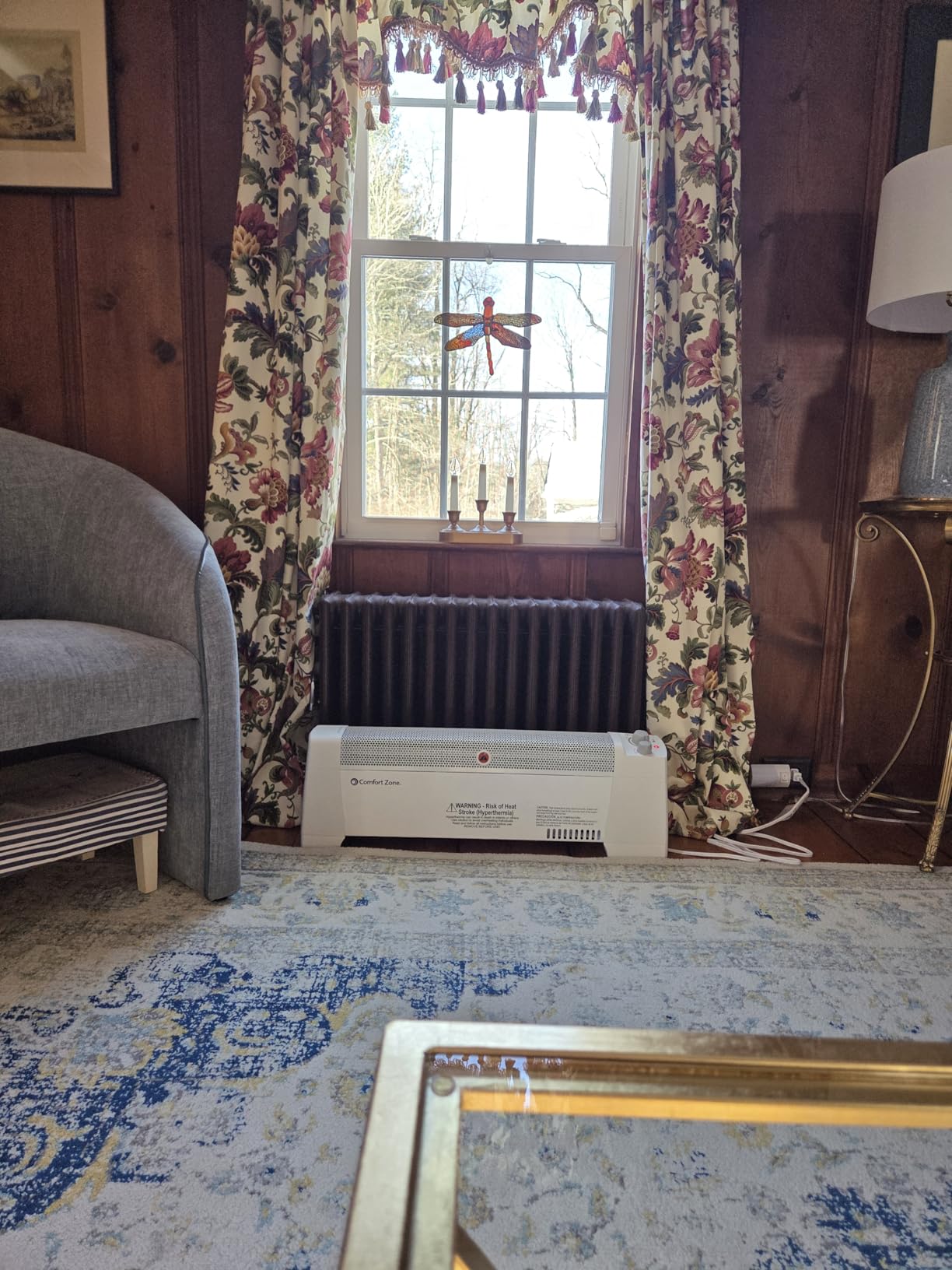 Comfort Zone 1500W Convection Baseboard Heater - Silent Portable Electric Space Heater with Adjustable Thermostat, 2 Heat Settings & Safety Tip-Over Switch - Black customer photo 2