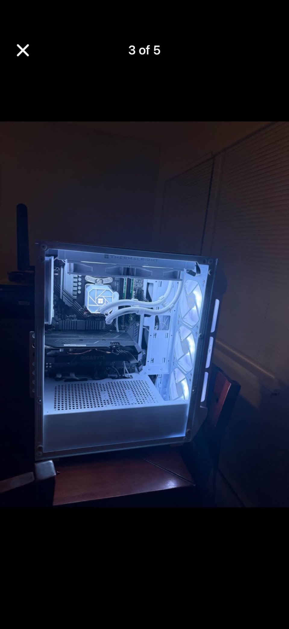 GAMDIAS ATX Mid Tower Gaming Computer PC Case Tempered Glass, Built-in 4X 120mm ARGB Case Fans, Front Airflow Mesh, Up to 6x120mm Fans, 340mm GPU/VGA, 360mm AIO/Radiator, 160mm CPU Cooler customer photo 2
