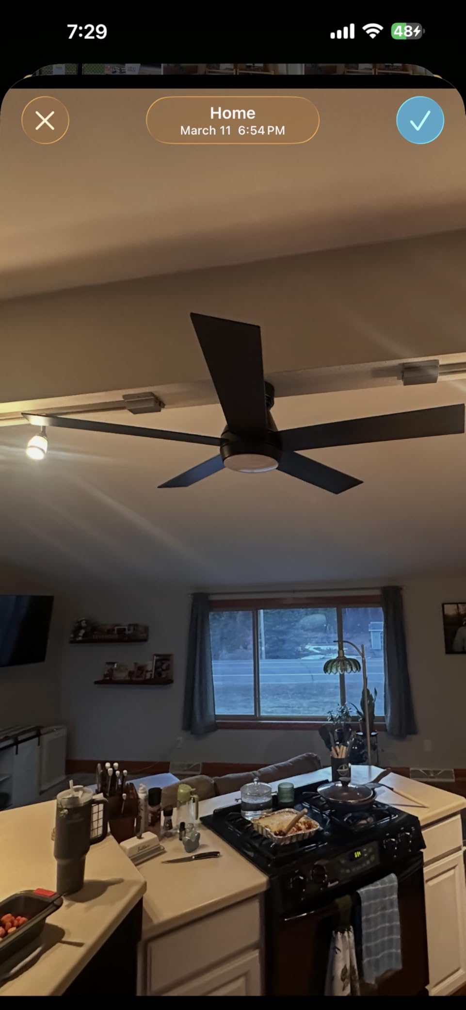 TCL 52 Inches Ceiling Fan with Lights, Black Flush Mount Ceiling Fans with Remote Control, 6 Speeds DC Reversible, Dimmable, Noiseless, Low Profile Ceiling Fans for Bedroom customer photo 1
