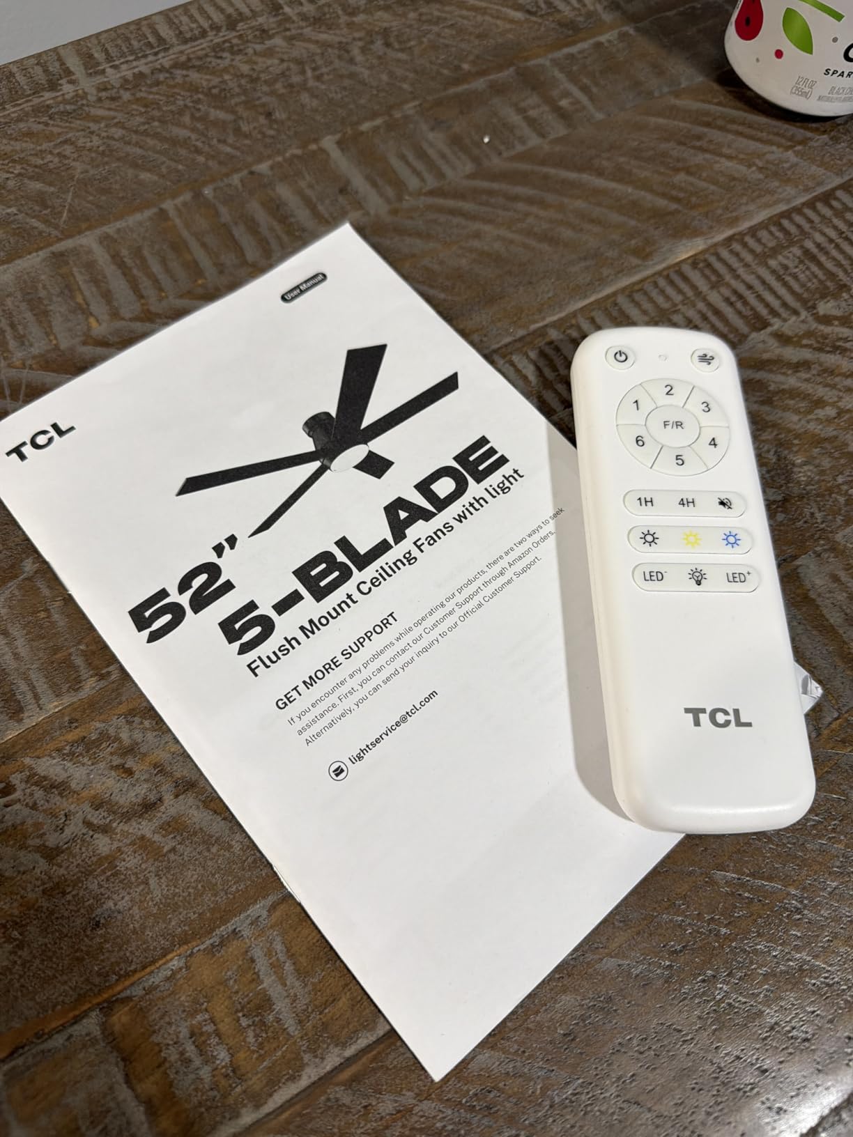 TCL 52 Inches Ceiling Fan with Lights, Black Flush Mount Ceiling Fans with Remote Control, 6 Speeds DC Reversible, Dimmable, Noiseless, Low Profile Ceiling Fans for Bedroom customer photo 2