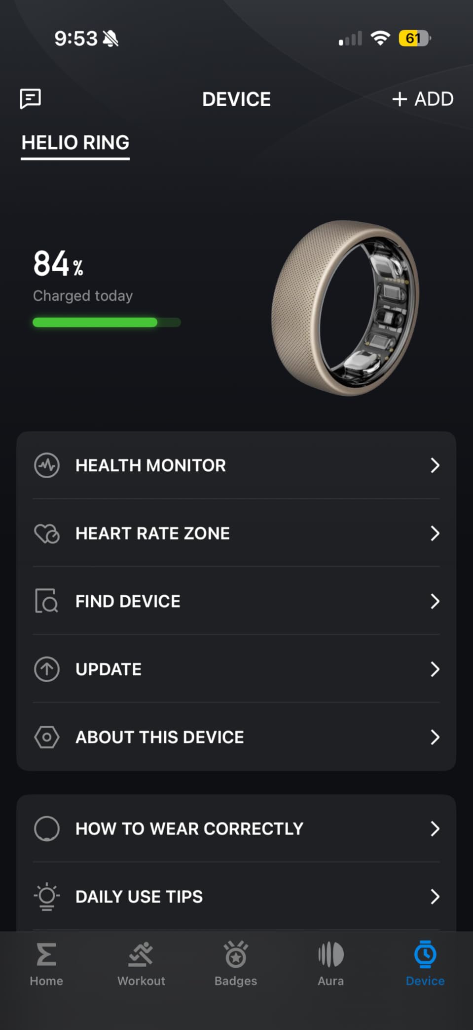Amazfit Helio Smart Ring Health Tracker, Fitness Tracker Ring, No Subscription, Monitors Sleep, Heart Rate & Stress, Titanium Alloy, Fast 1.4-Hr Charging, Water-Resistant, Size Before You Buy (Size 12) customer photo 2
