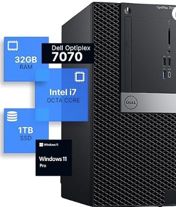 Dell Optiplex 7070 Tower Desktop Computer | Intel i7-9700 (3.4) | 32GB DDR4 RAM | 1TB SSD Solid State | Windows 11 Pro | Internal Wi-Fi 6 PCIe Adapter (Renewed) customer photo 1