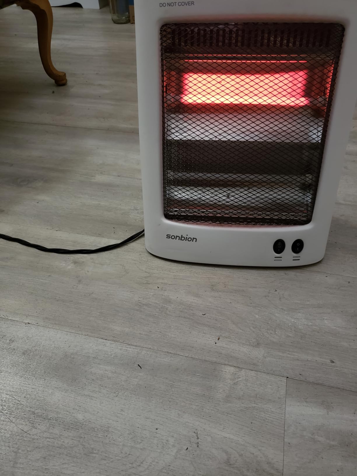 Radiant Space Heater, Portable Electric Heater, Infrared Heaters for Indoor Use, Halogen Heater for Garage Office, Foldable Holder, Overheat and Tip-over Protection, ETL Listed customer photo 1