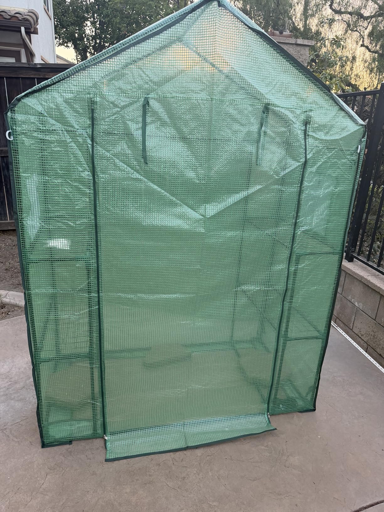 Greengro Greenhouse, 28 x 57 x 76'' Greenhouses for Outdoors, Small Plant Green House with Screen Windows, 3 Tiers 4 Shelves, Durable PE Cover, Plastic Portable Walk in Greenhouses for Outside Indoor customer photo 1